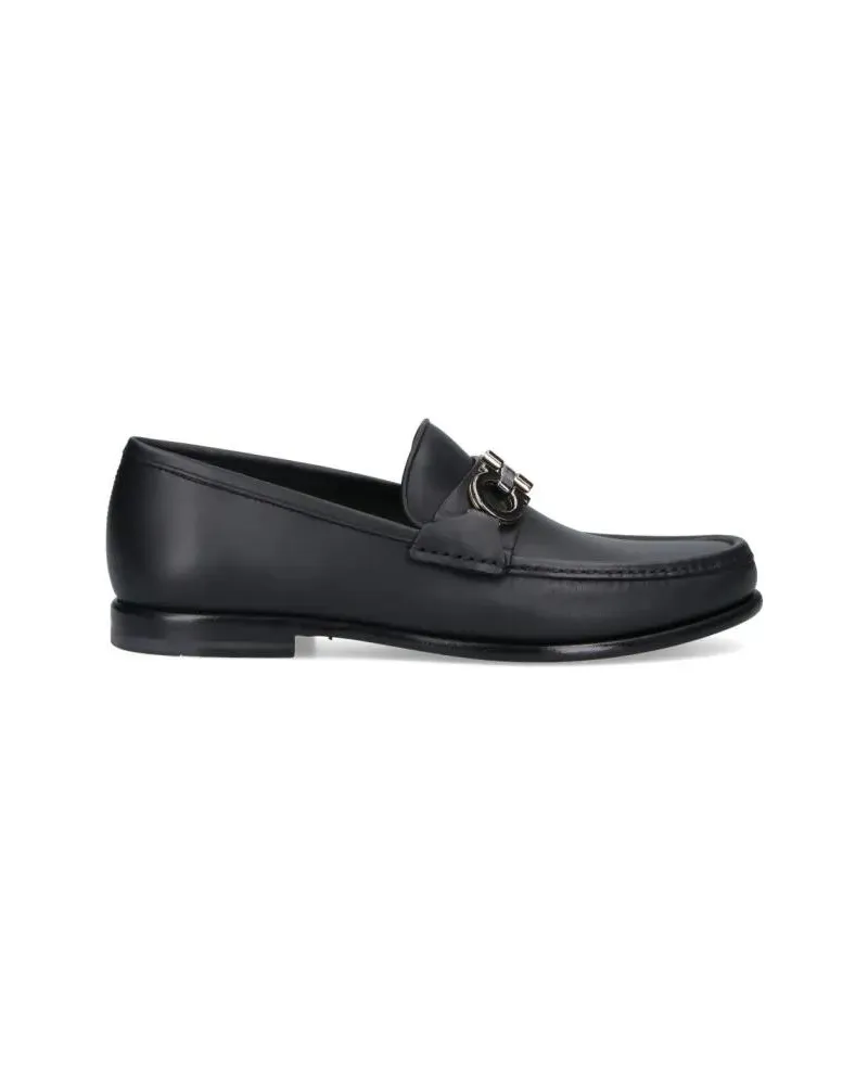 Ferragamo Loafer "Gancini" Loafers – Black schwarz Schwarz