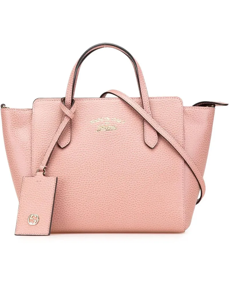 Gucci Hobo Bags 2000-2015 Mini Leather Swing Satchel rosa Gold