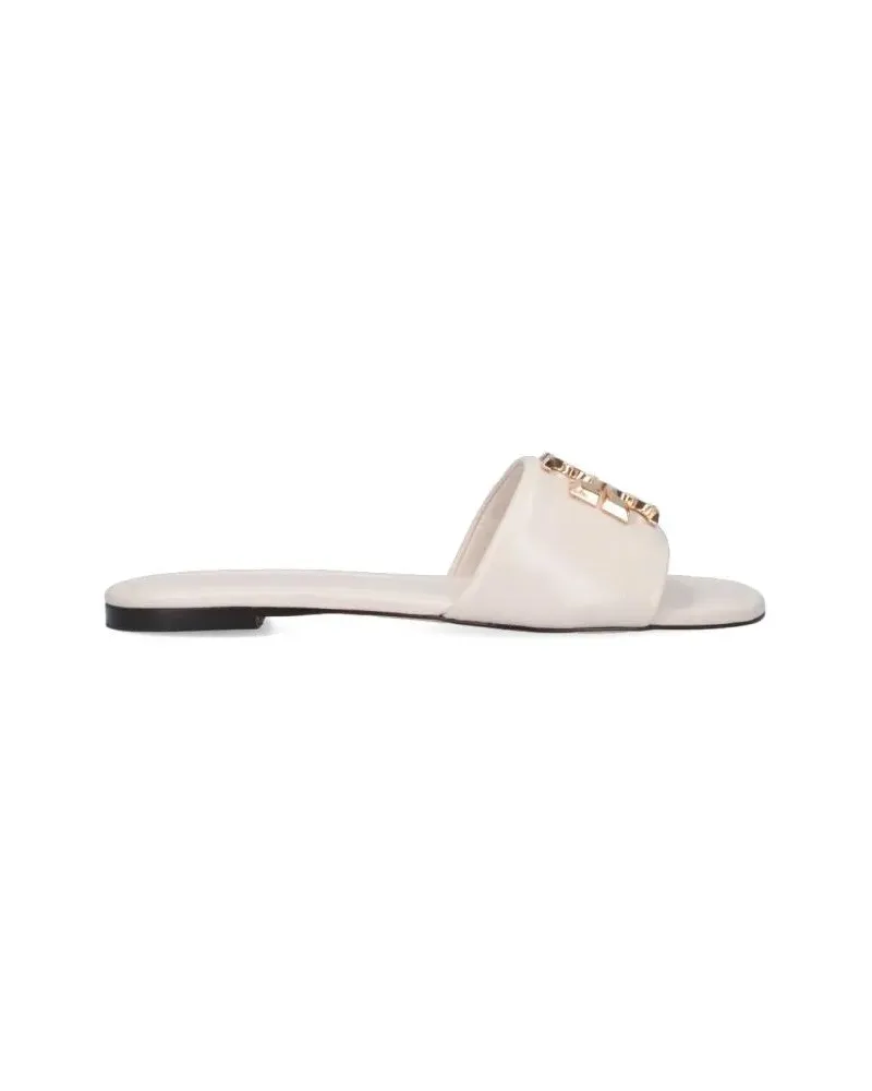 Tory Burch Sandalen "Eleanor" Slide Sandals – White weiß Weiß