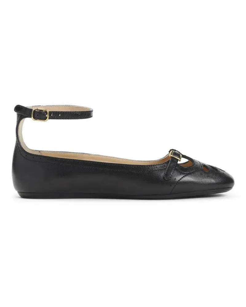 Chloé Pointed Toe Flat Shoes schwarz Schwarz