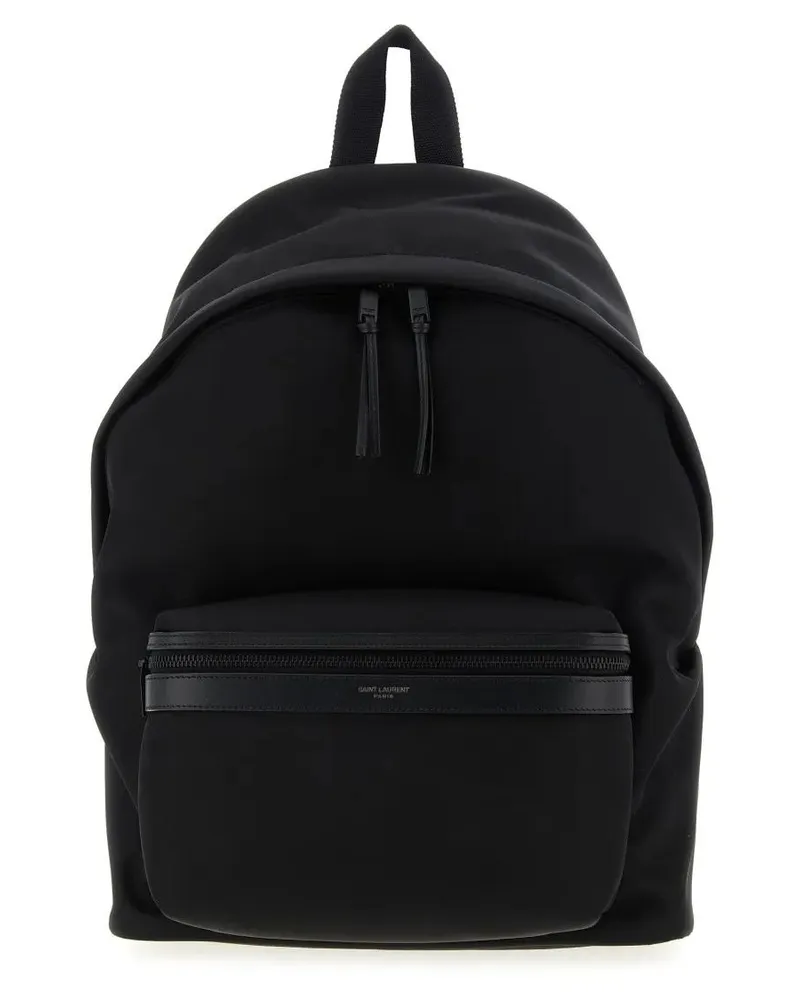 Saint Laurent Rucksäcke 'City' Backpack schwarz Schwarz