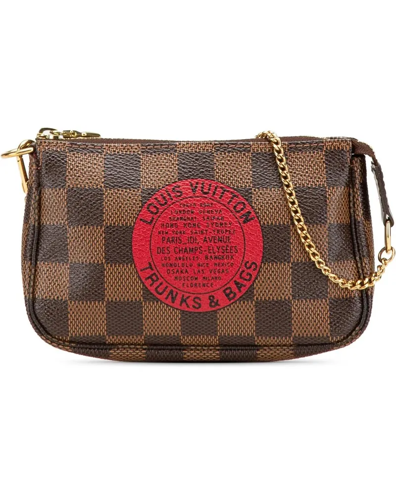 Louis Vuitton Crossbody Bags Damier Ebene Trunks and Bags Mini Pochette Accesso braun Braun