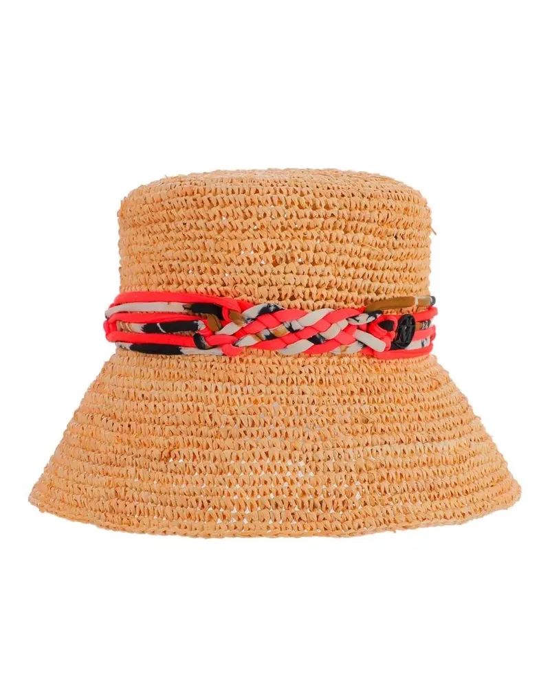 Maison Michel Caps & Mützen Axel Raffia Bucket Hat orange Orange