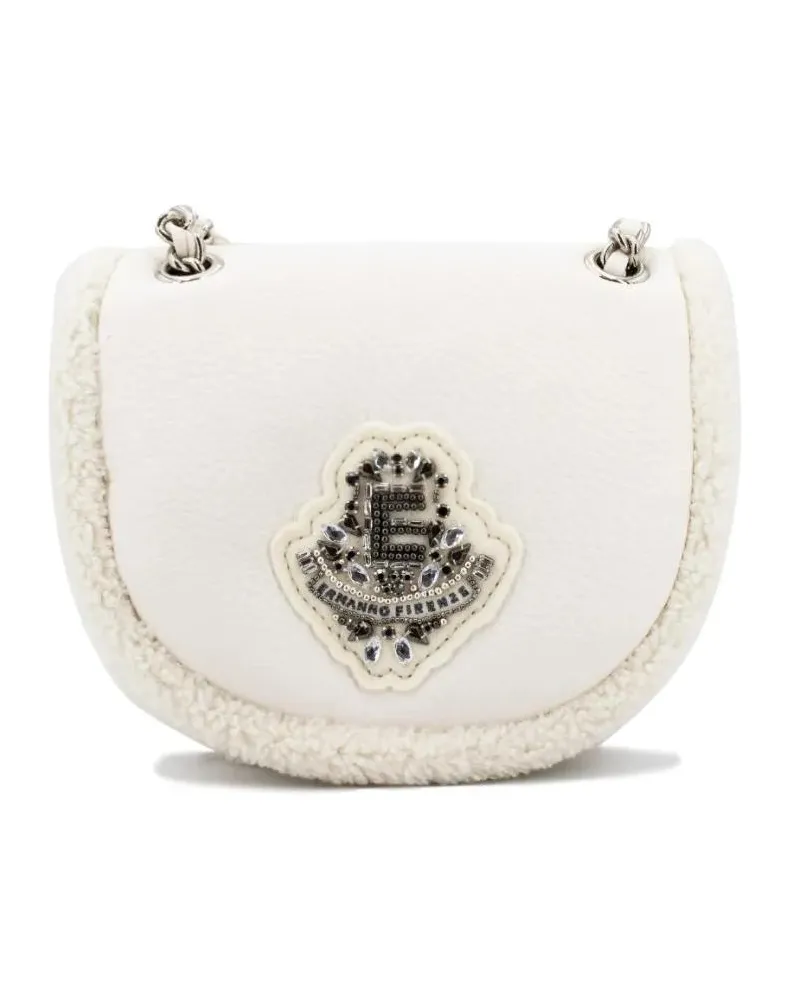 Ermanno Scervino Hobo Bags Optical White Mini Shoulder Bag weiß Weiß