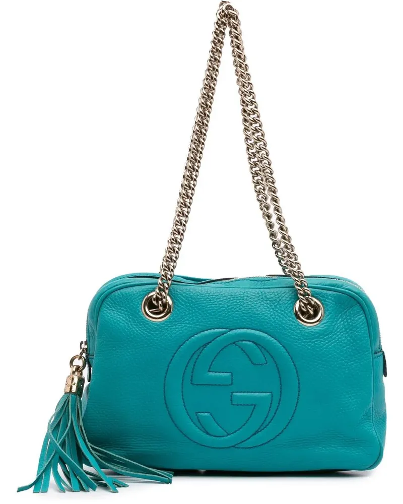 Gucci Hobo Bags Leather Soho Chain Zip Shoulder Bag blau Blau