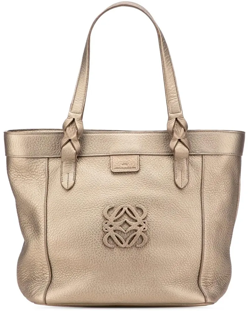 Loewe Shopper Leather Fusta Tote goldfarben Gold