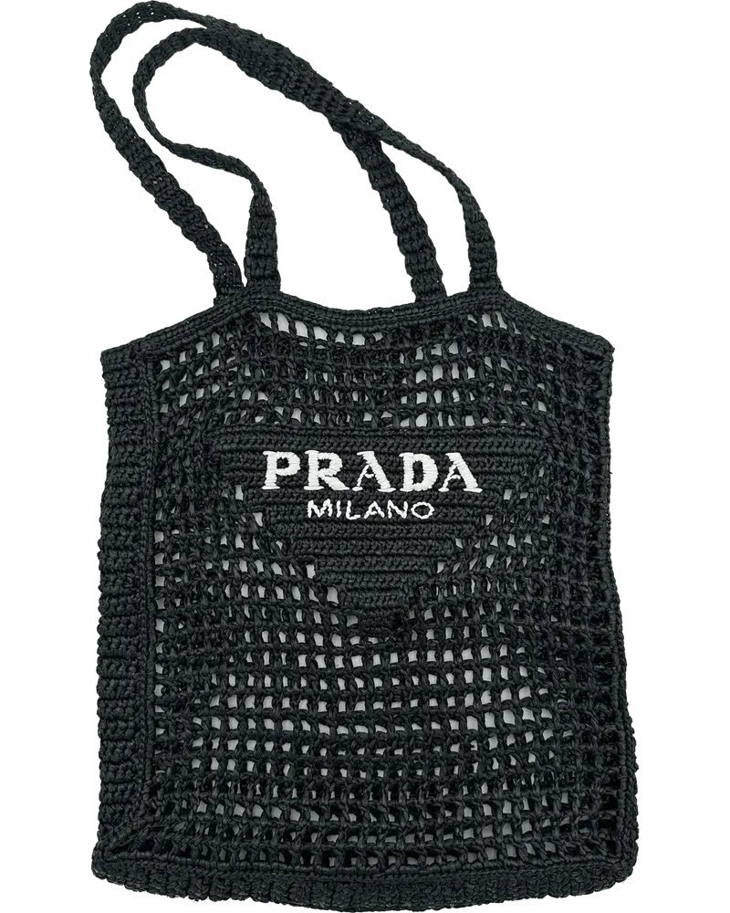 Prada Crossbody Bags  Raffia - Black schwarz Schwarz