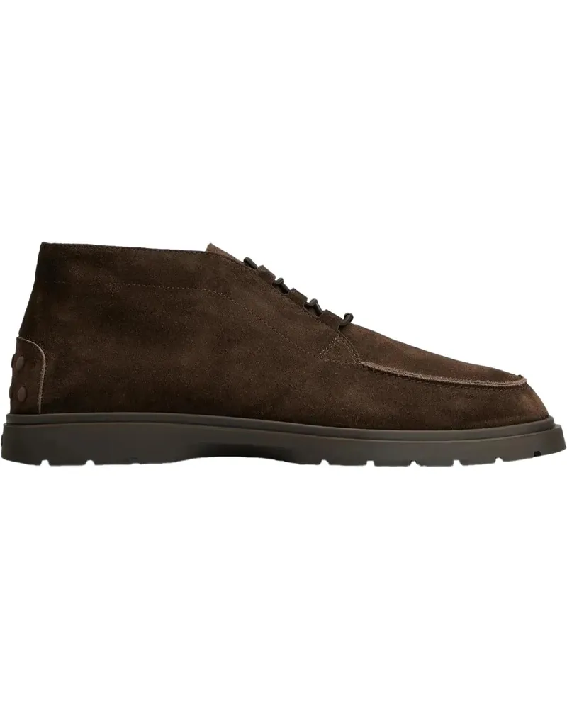 TOD'S Low-Top Lace-Up Shoes In Smooth Suede braun Braun
