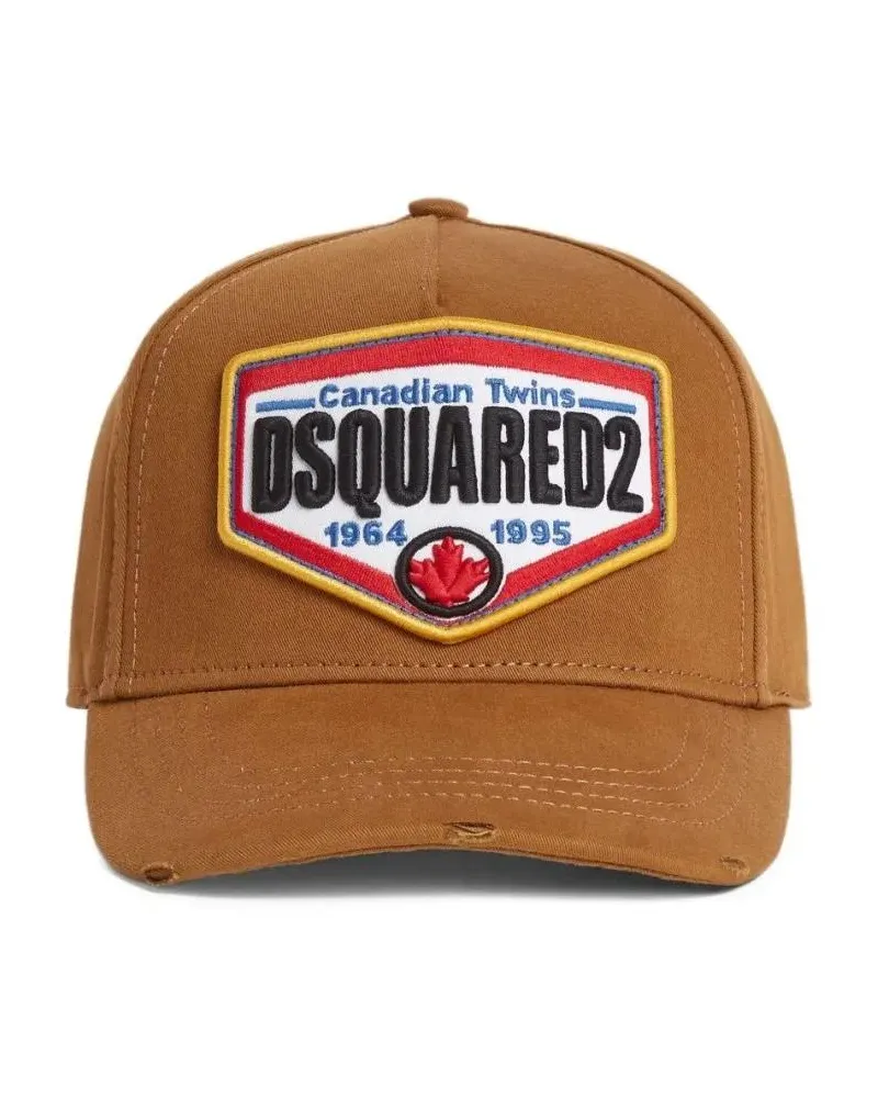 Dsquared2 Caps & Mützen Brown Cap With Embroidered Logo Patch braun Braun