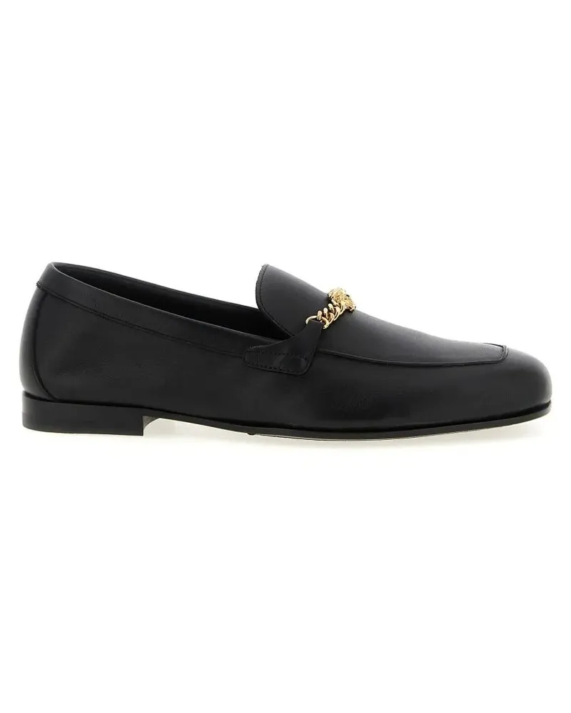 Versace Loafer 'Medusa' Slippers schwarz Schwarz