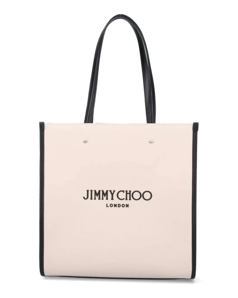 Jimmy Choo Shopper & Totes "N/S" Medium Canvas Tote – Beige beige Beige