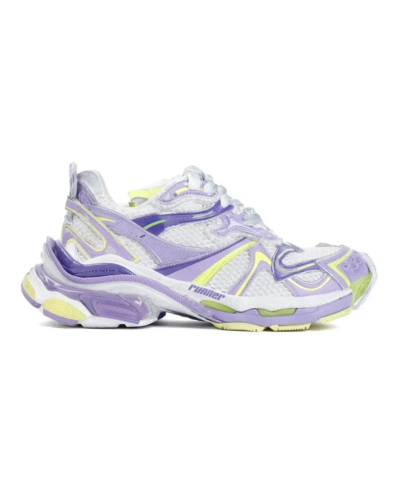 Balenciaga Low-Top Sneaker Runner 2 Lilac Yellow Polyurethane Sneakers weiß Weiß