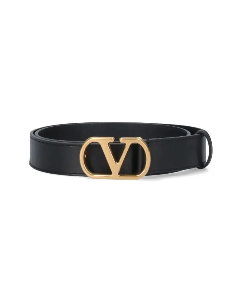 Valentino Garavani Gürtel "Vlogo Signature" Belt – Black schwarz Schwarz