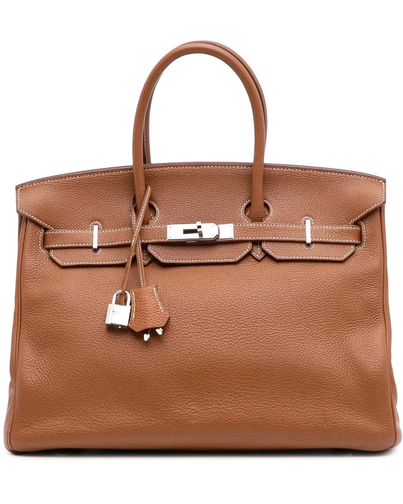 Hermès Crossbody Bags Togo Birkin Retourne 35 braun Braun
