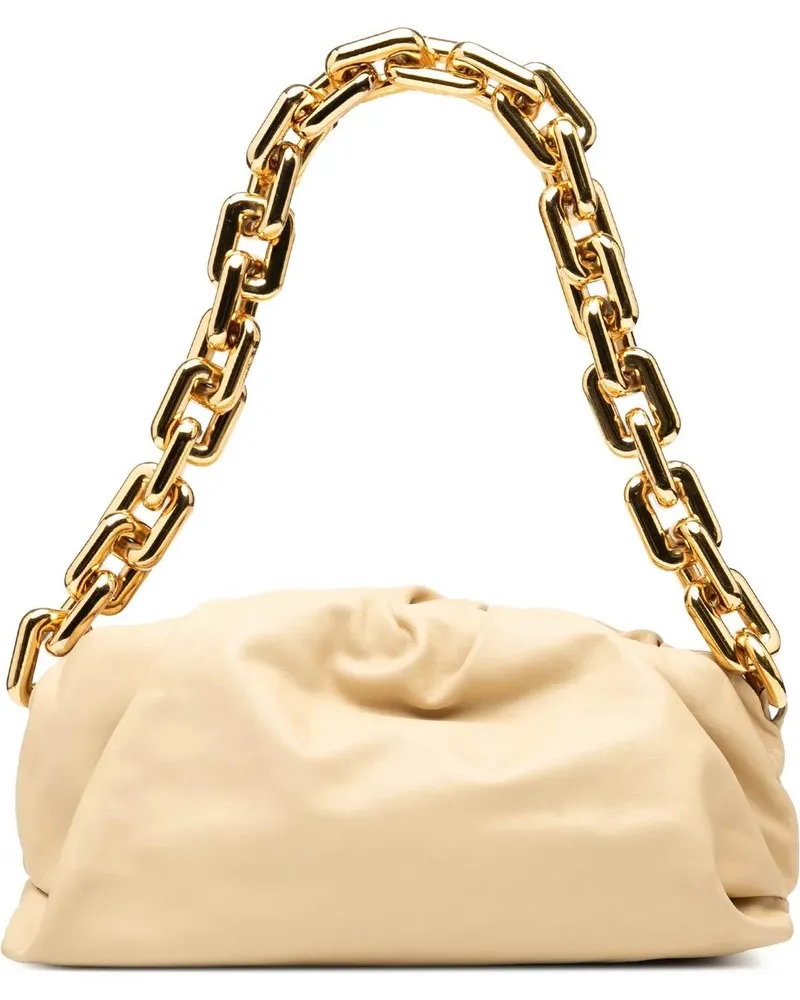 Bottega Veneta Hobo Bags Lambskin Chain Pouch braun Braun