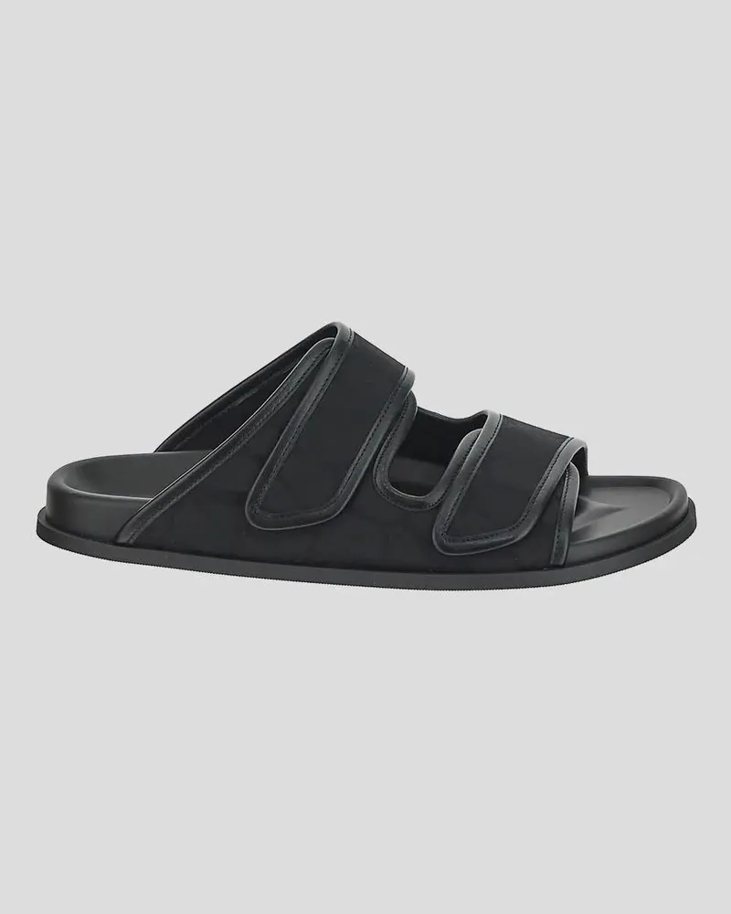 Valentino Garavani Loafer Toile Iconographe Flat Sandals schwarz Schwarz