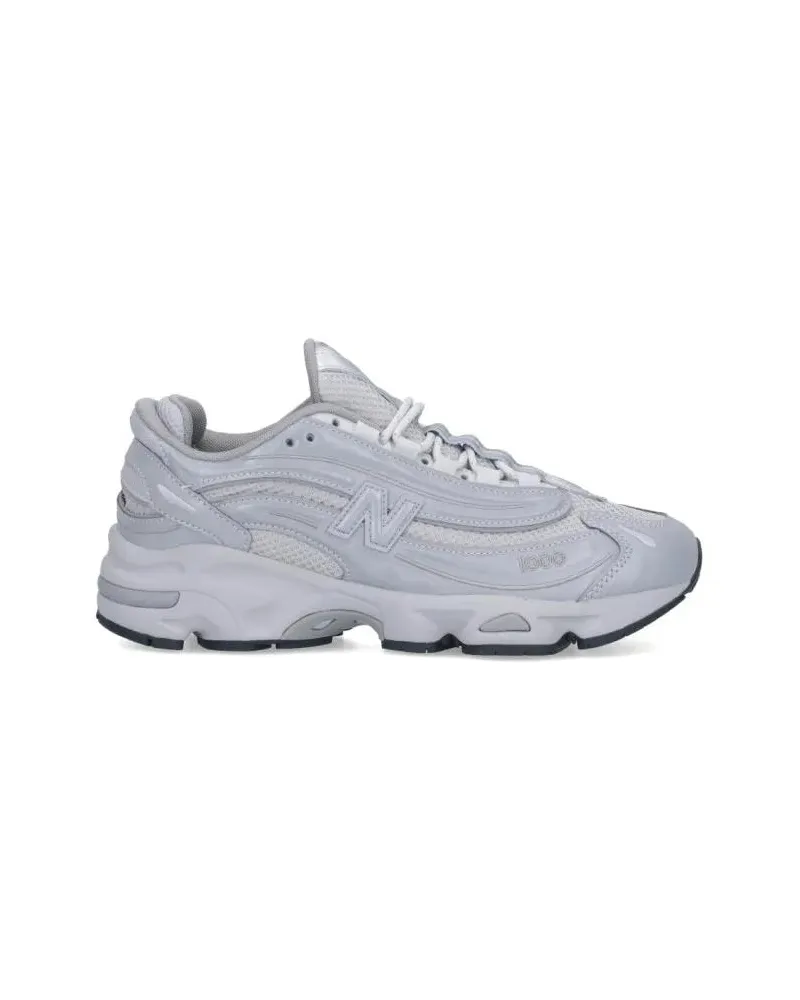 New Balance Low-Top Sneaker Round Toe Grey Mesh Sneakers With Textured Rubber grau Grau