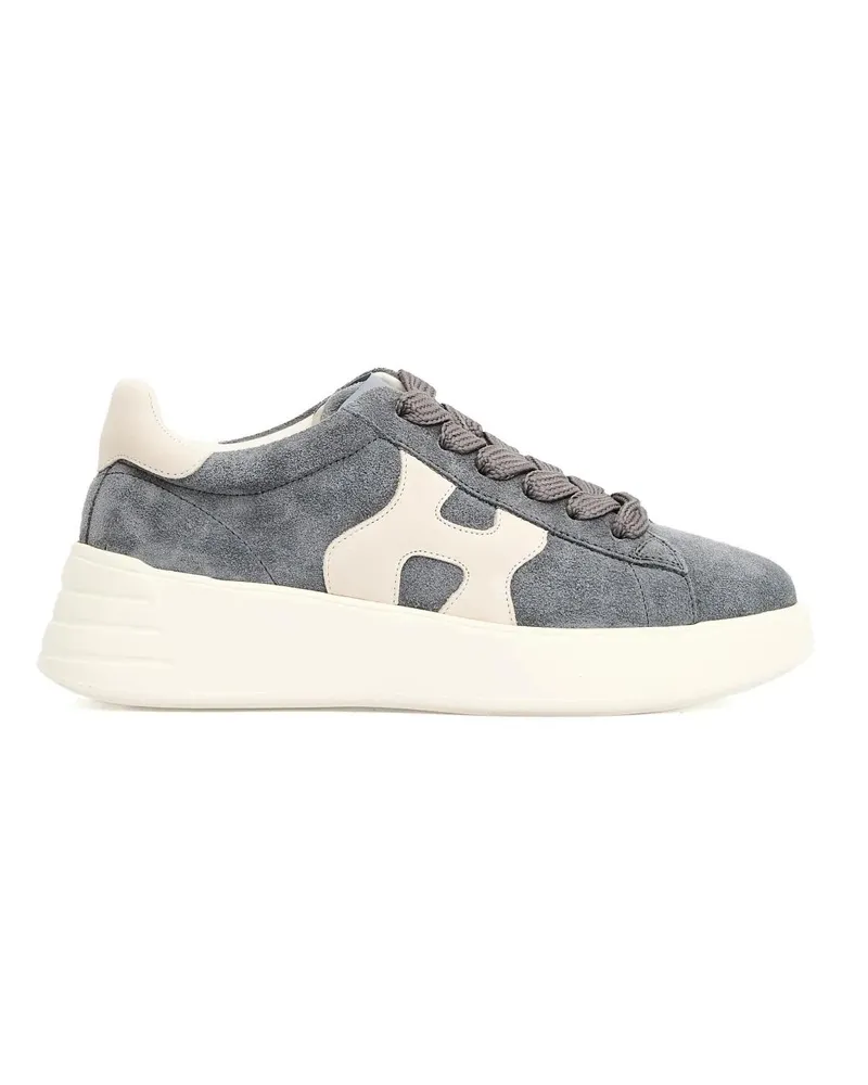 Hogan Low-Top Sneaker Rebel Sneakers With Gray Suede Upper grau Grau