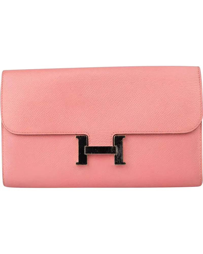 Hermès Portemonnaie Hermes Pink Epsom Leather Constance Wallet rot Rot