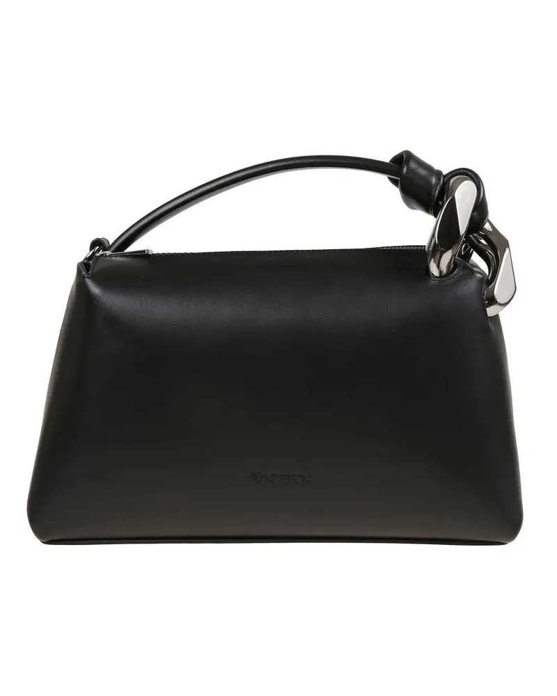 J.W.Anderson Hobo Bags Black Textured Leather Handbag schwarz Schwarz