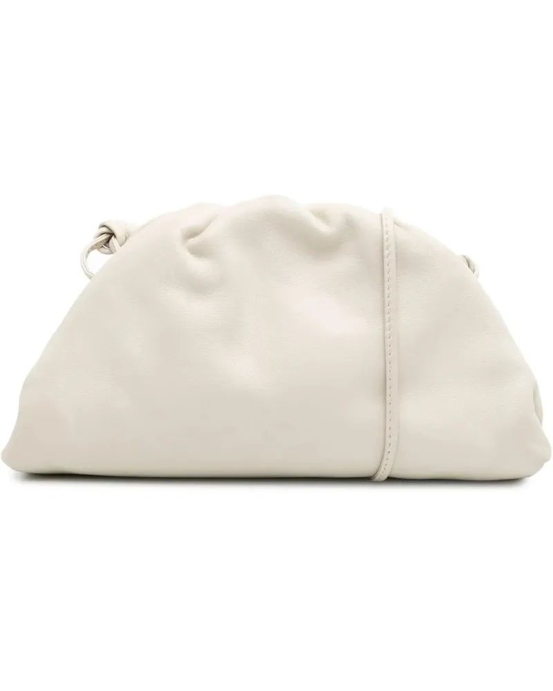 Bottega Veneta Hobo Bags Lambskin The Mini Pouch Crossbody weiß Weiß