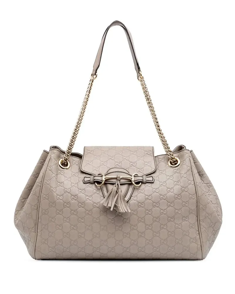 Gucci Hobo Bags Large ssima Emily Chain Shoulder Bag grau Grau