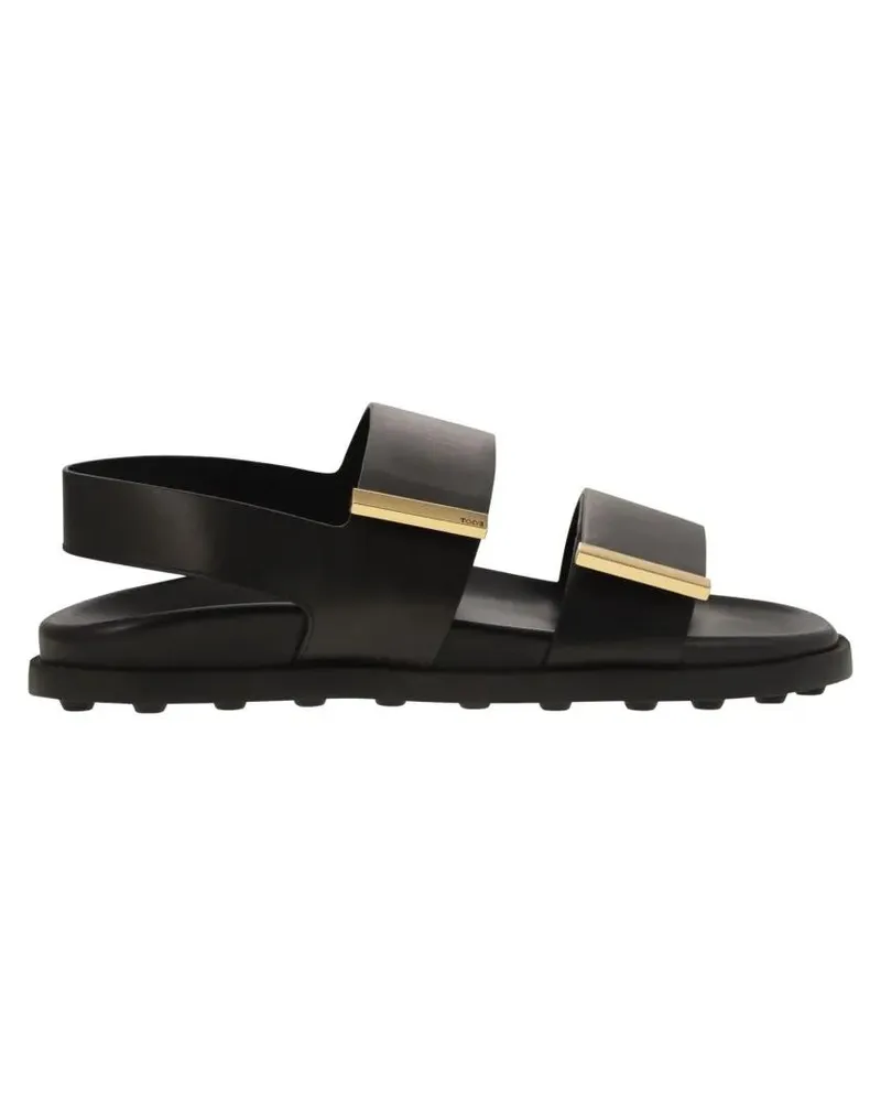 TOD'S Sandalen Sandal With Two Leather Straps schwarz Schwarz