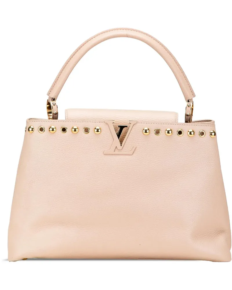 Louis Vuitton Hobo Bags Taurillon Studdy Capucines MM braun Braun