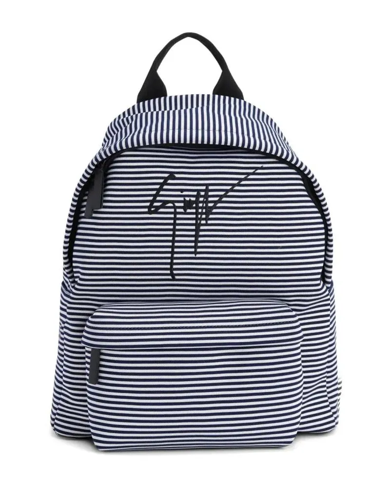 Giuseppe Zanotti Rucksäcke Bud Signature Logo Backpack grau Grau
