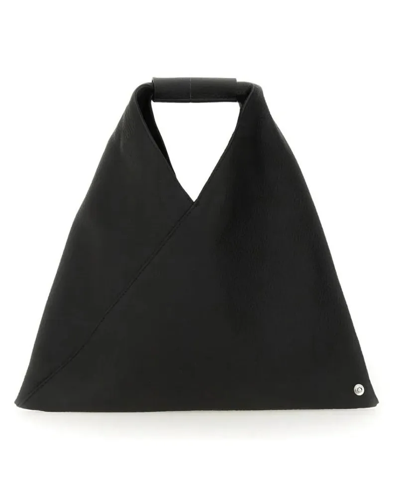 Maison Margiela Crossbody Bags Triangular Silhouette Mini Bag With Distinctive Ha schwarz Schwarz