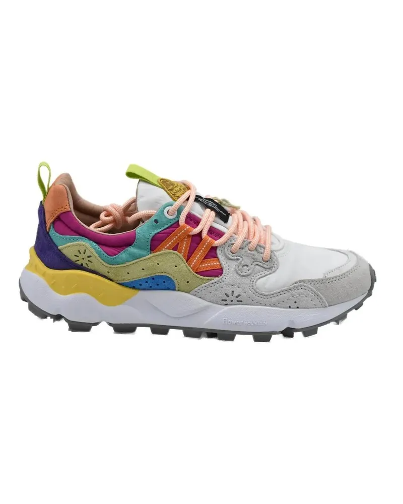 Flower MOUNTAIN Low-Top Sneaker Multicolor Suede Sneakers With Technical Fabric Ac bunt Bunt