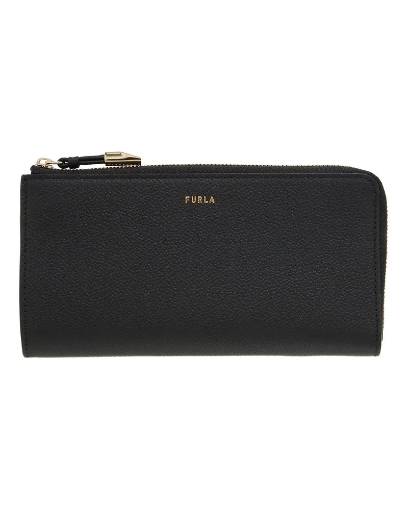 Furla Portemonnaie  Goccia L Zip Around schwarz Schwarz