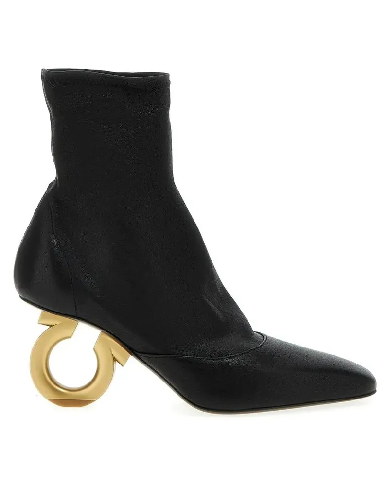 Ferragamo Stiefel 'Adhar' Ankle Boots schwarz Schwarz