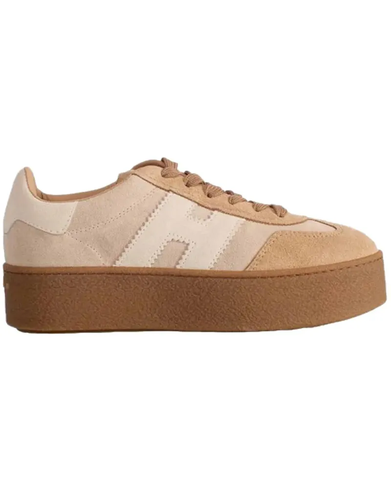 Hogan Low-Top Sneaker Flat Shoes Beige beige Beige
