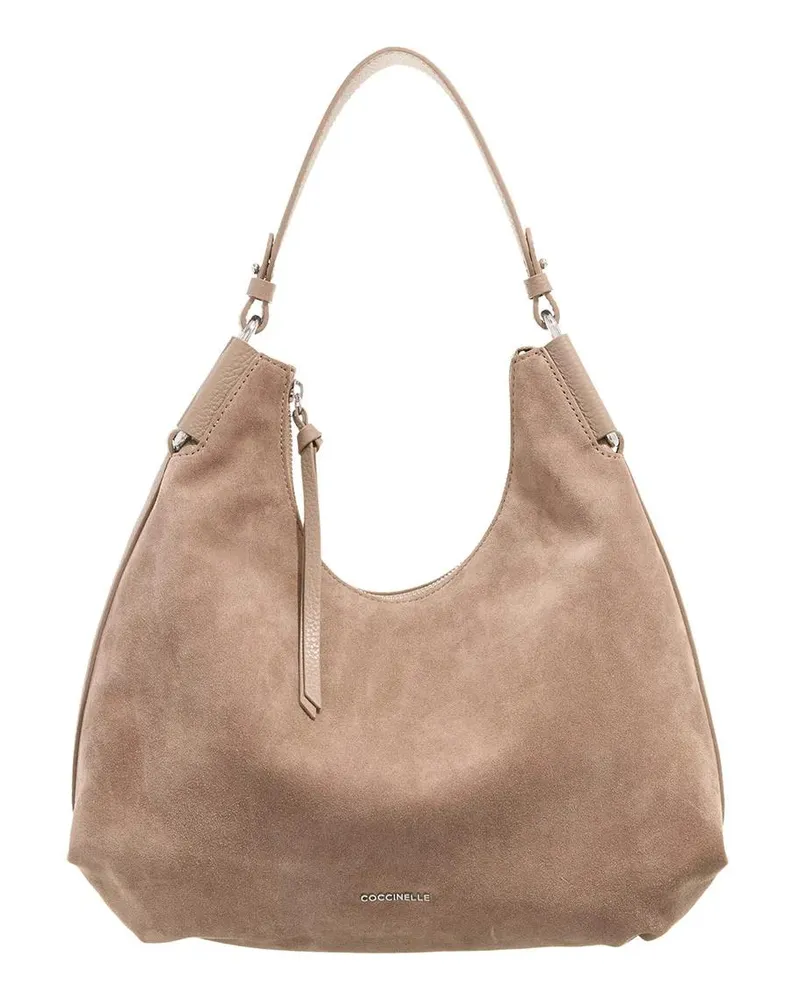 Coccinelle Hobo Bags  Rebekka Suede taupe Taupe