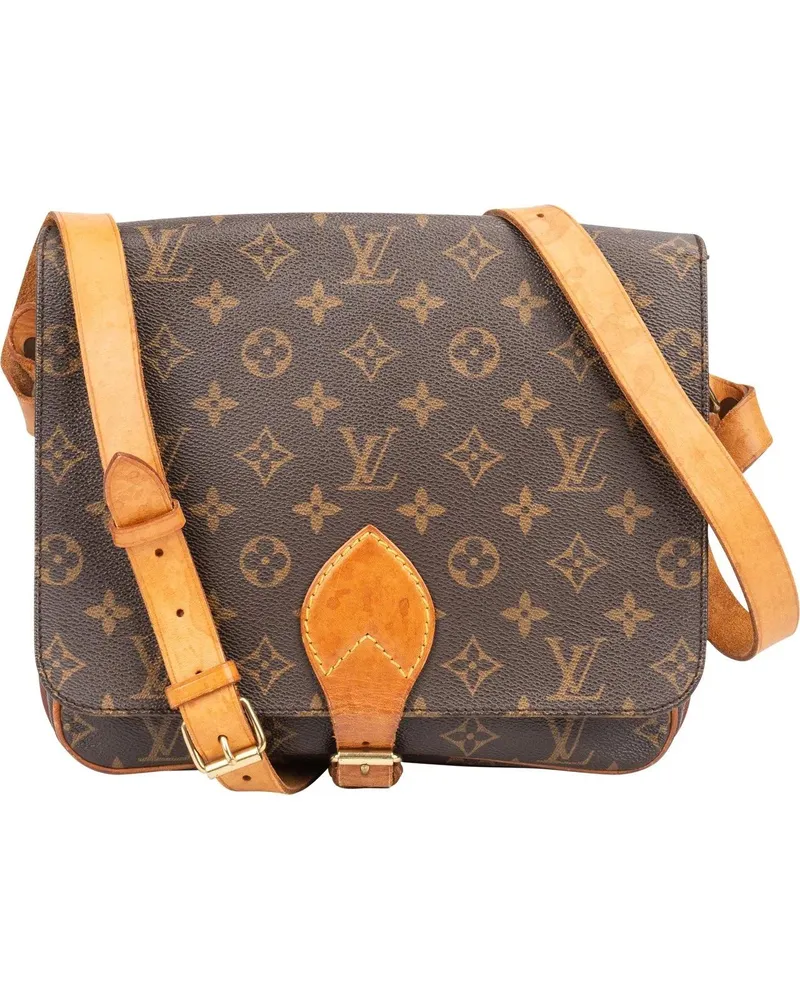 Louis Vuitton Crossbody Bags  Canvas Monogam Cartouchiere GM Cross braun Braun