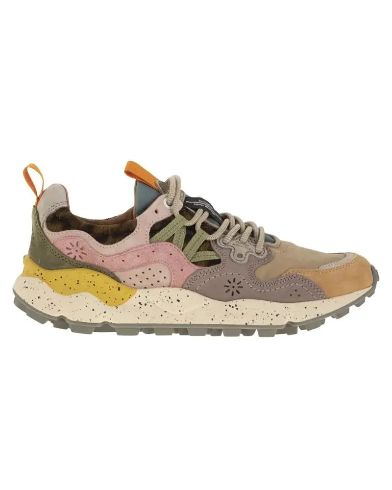 Flower MOUNTAIN Low-Top Sneaker Yamano 3 - Sneakers In Suede And Technical Fabric braun Braun