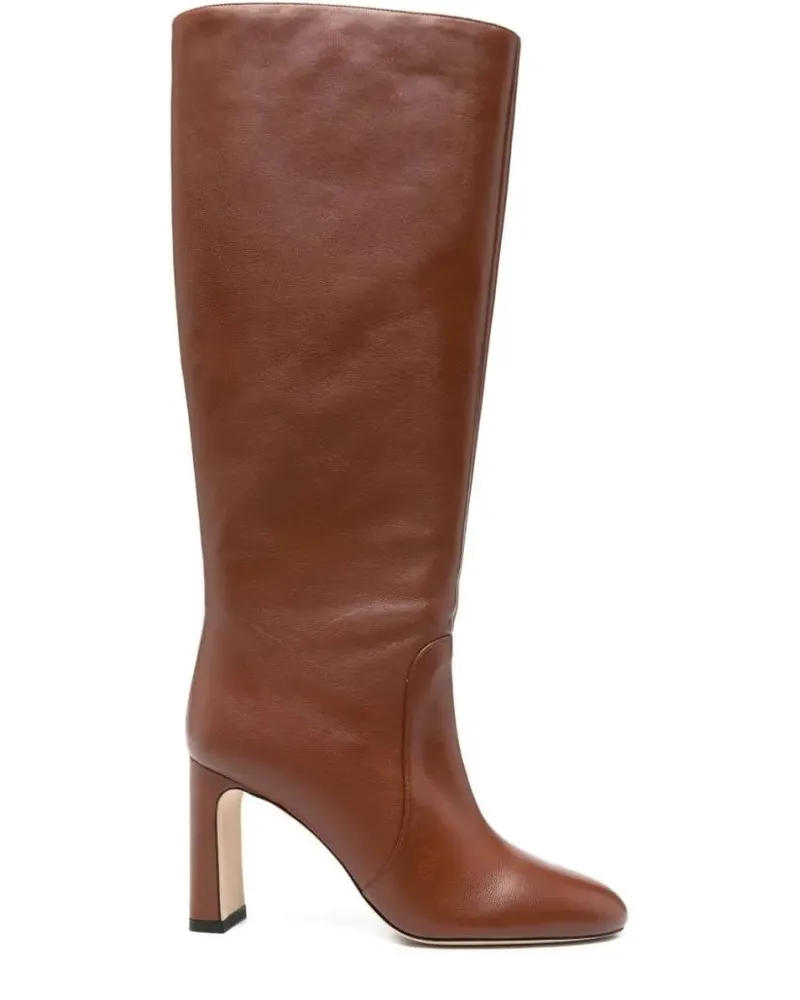 Stuart Weitzman Stiefel Brown Leather Ankle Boots With Pointed Toe braun Braun