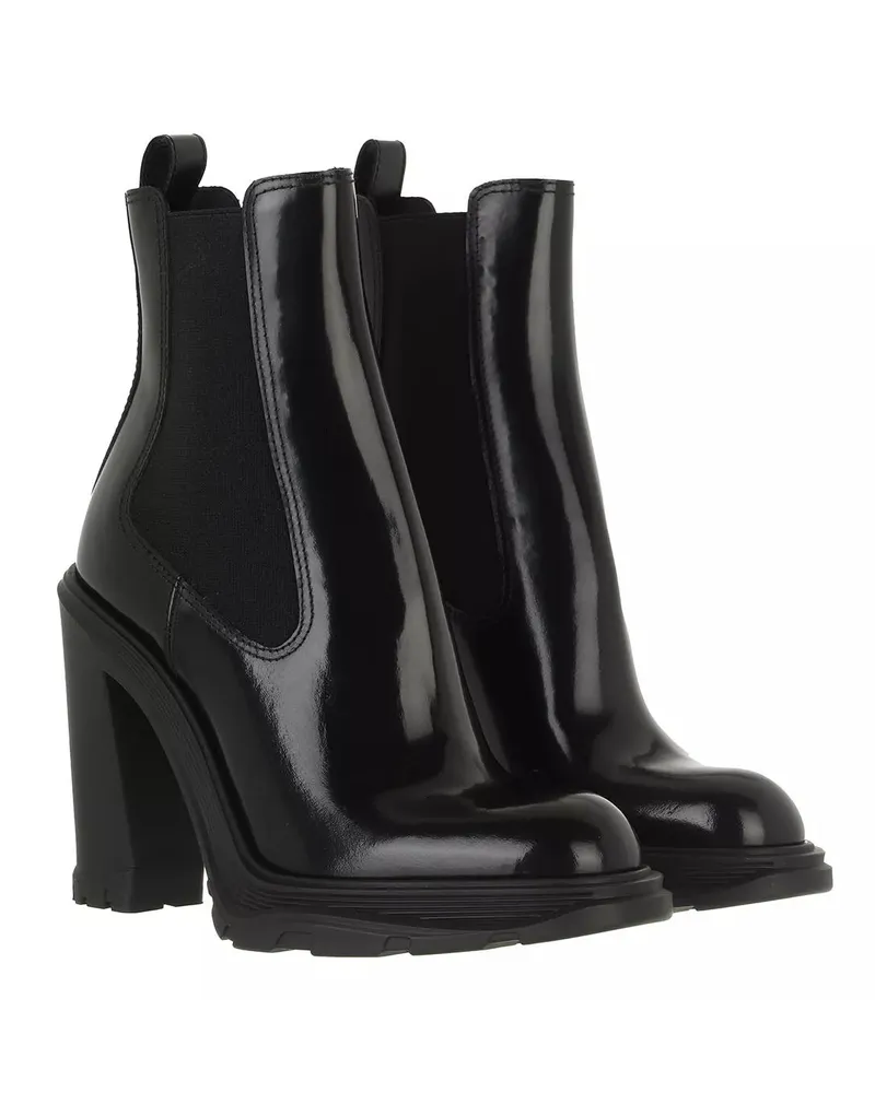 Alexander McQueen Boots & Stiefeletten Tread Heeled Chelsea Boot Schwarz