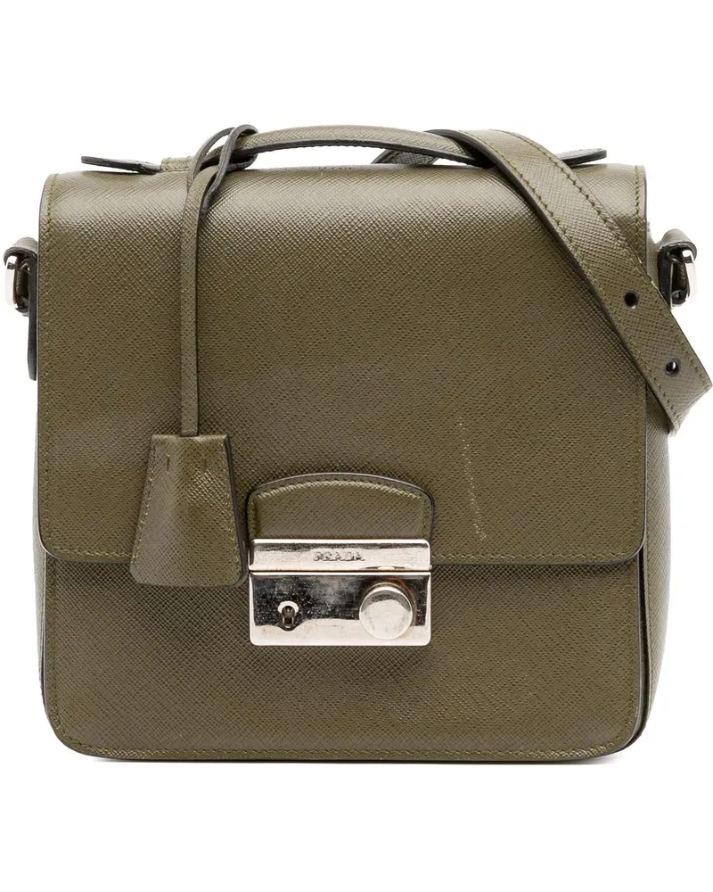 Prada Hobo Bags Small Saffiano Lux Sound Satchel braun Braun