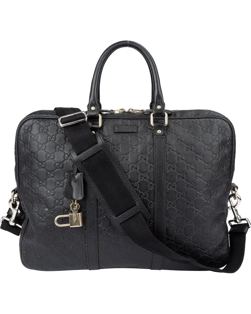 Gucci Crossbody Bags  Leather GG Monogram Business Handbag schwarz Schwarz