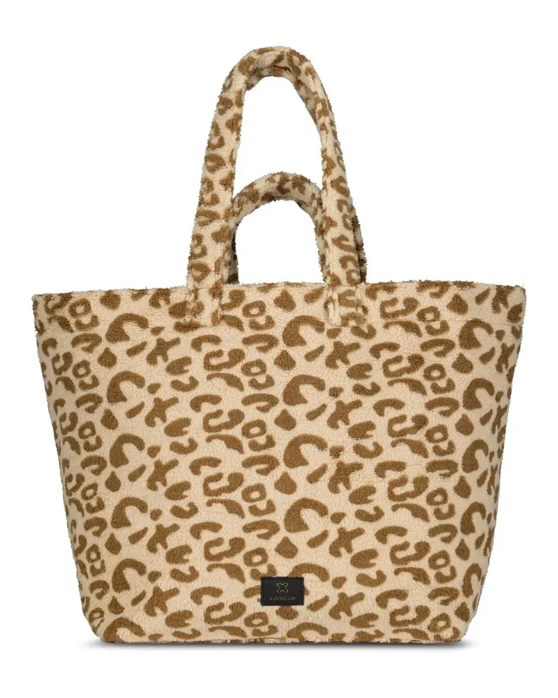 Codello Crossbody Bags Große Tote Bag mit Animal Print beige Beige