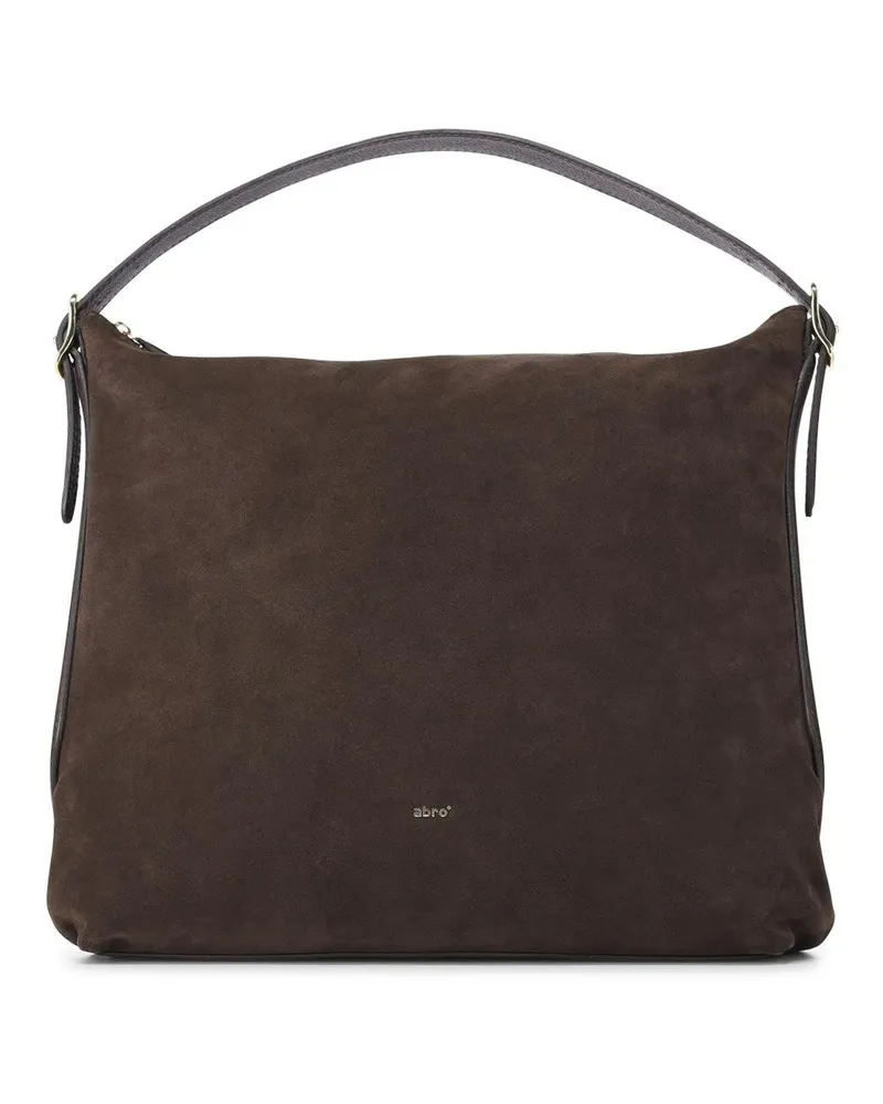 Abro Crossbody Bags Hobo Bag Carina aus Veloursleder braun Braun