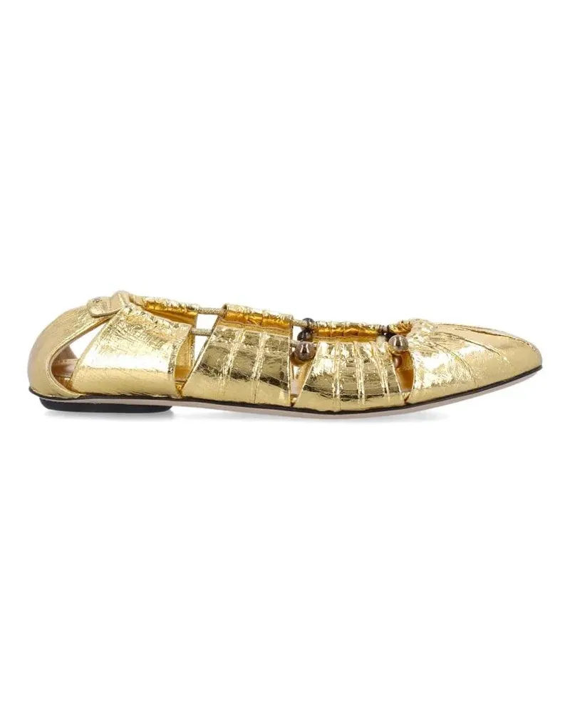 Chloé Luca Ballerinas With Elastic Trim goldfarben 
