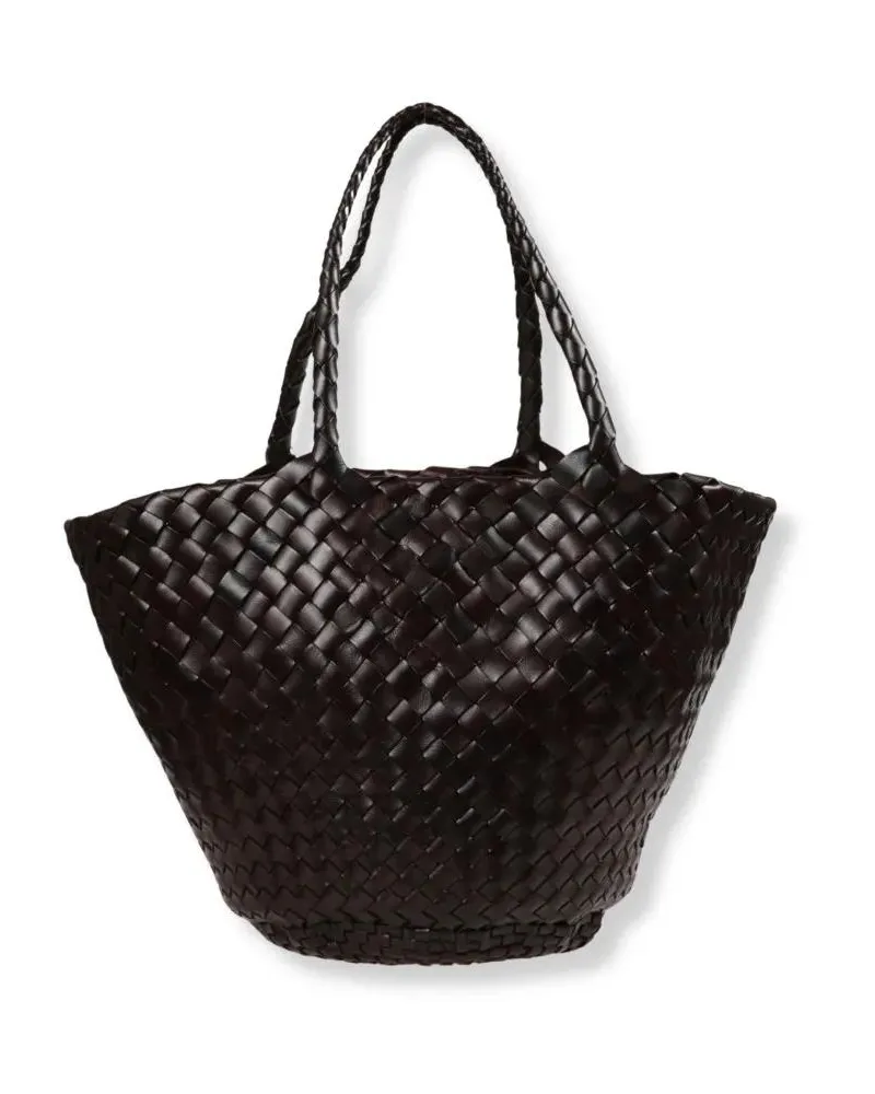Dragon Diffusion Hobo Bags Handwoven Leather Basket Tote With Braided Handles braun Braun