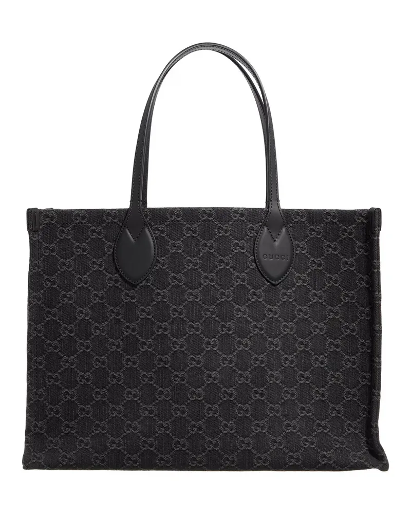 Gucci Shopper Ophidia GG Denim Grau