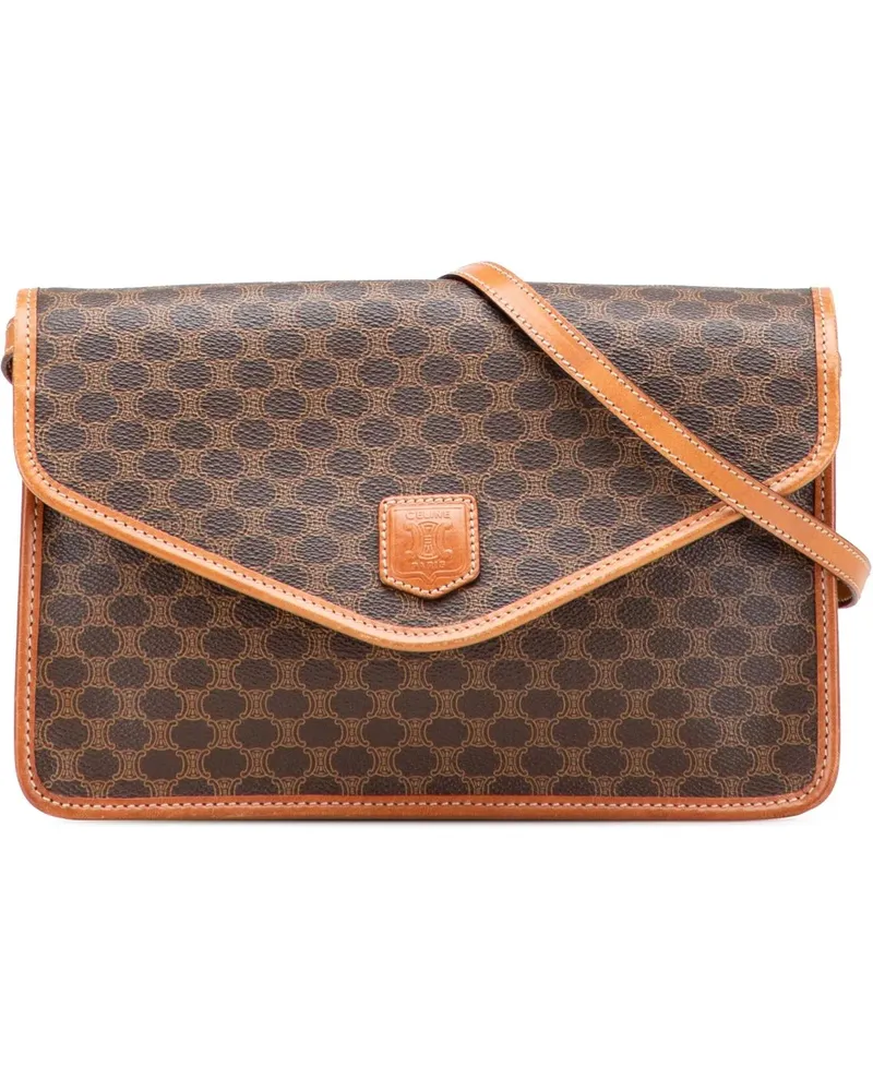 Celine Hobo Bags Macadam Coated Canvas Crossbody braun Braun