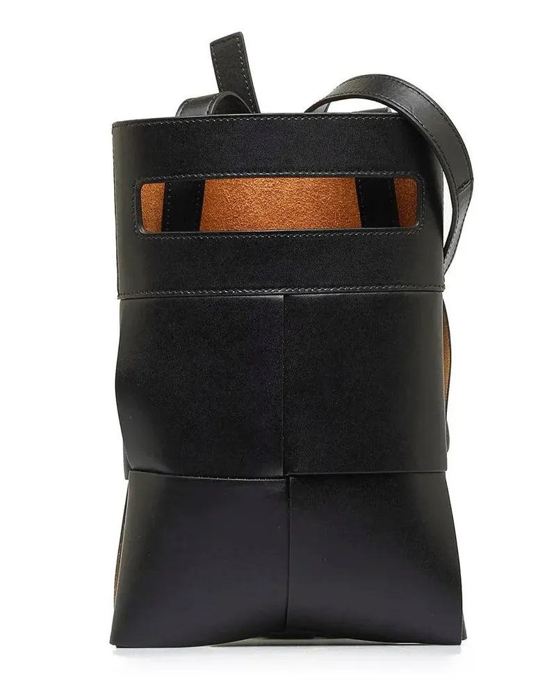 Bottega Veneta Hobo Bags 2012-2023 Maxi Intrecciato Cut Out Crossbody Bag schwarz Schwarz