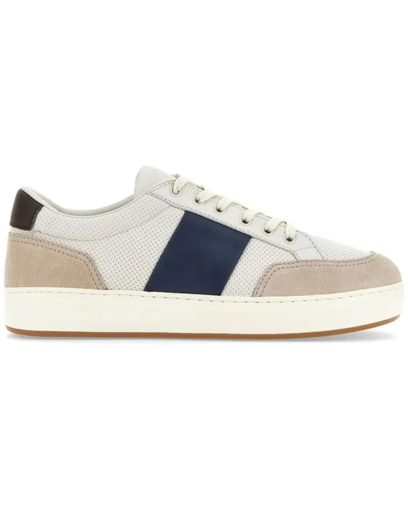 Hogan Low-Top Sneaker White Sneakers With Perforated And Smooth Textures weiß Weiß