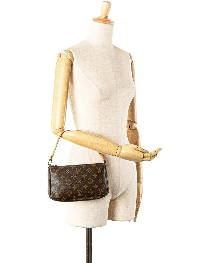 Louis Vuitton Hobo Bags Monogram Pochette Accessoires braun Braun